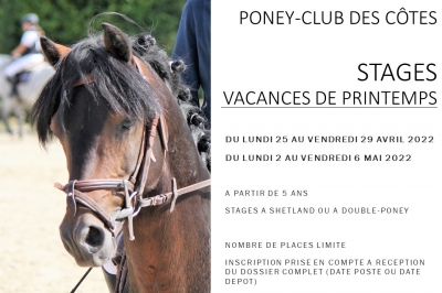 STAGES A PONEY - PRINTEMPS 2022